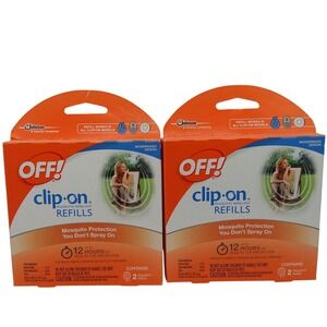 Lot of 2 OFF! Clip-On Mosquito Repellent Refills 2 Refills/Pack -4 Refills Total